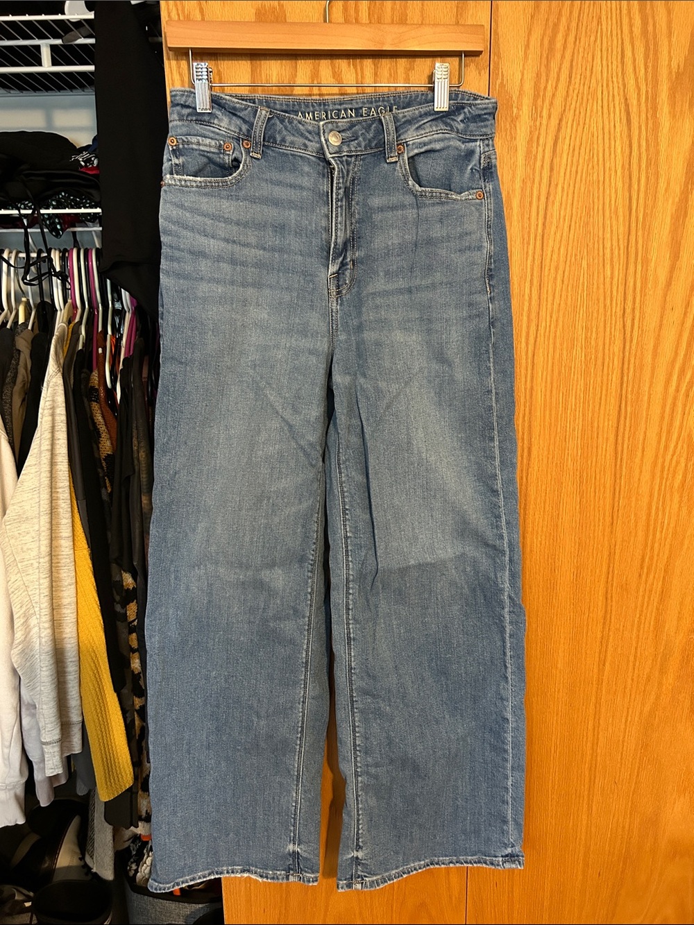 American Eagle Outfitters super high rise baggy wide leg size 4 regular